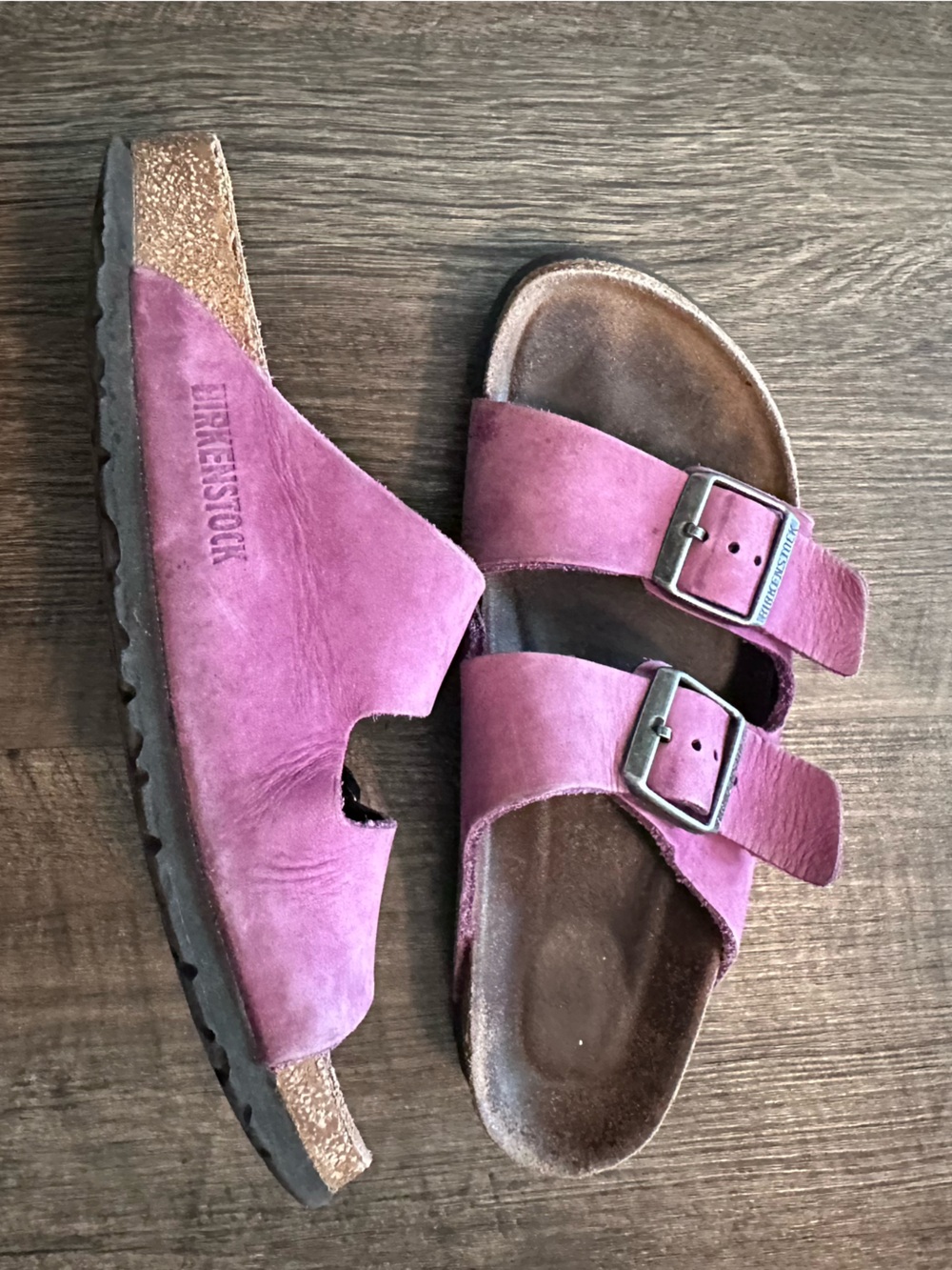 Birkenstock Lavender Pink Slide Sandals Size 38 - Picture 2 of 6